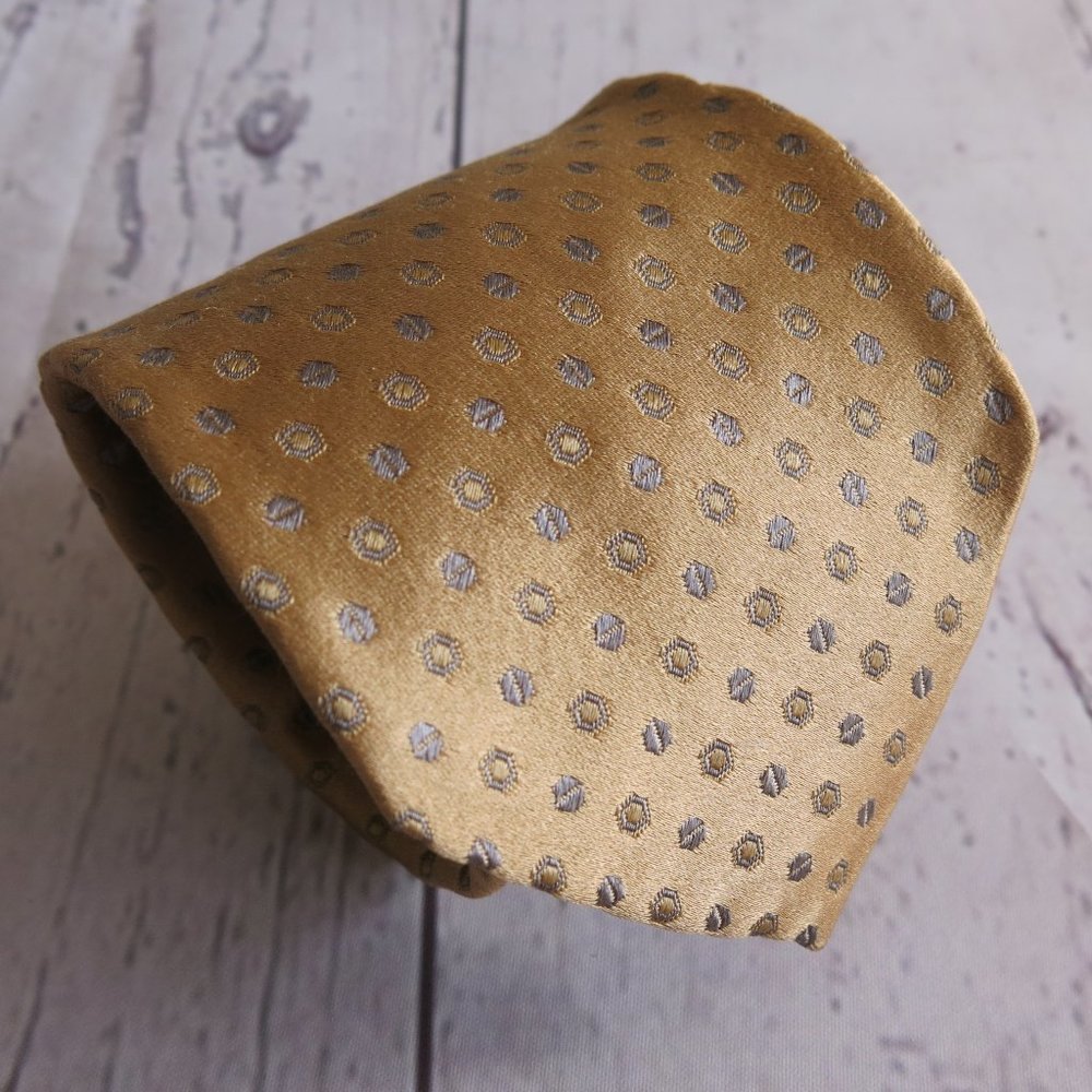 VTG Giorgio Armani Multi Color Textured Geometric Pattern 100% Silk Neck Tie